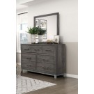 Zephyr Dark Grey Dresser and Mirror                         