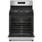 Whirlpool 30 inch 5-Burner Stainless Steel Gas Stove        